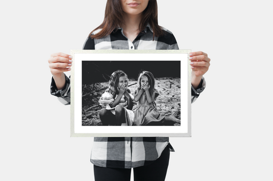 16" x 12" Large White Framed Print